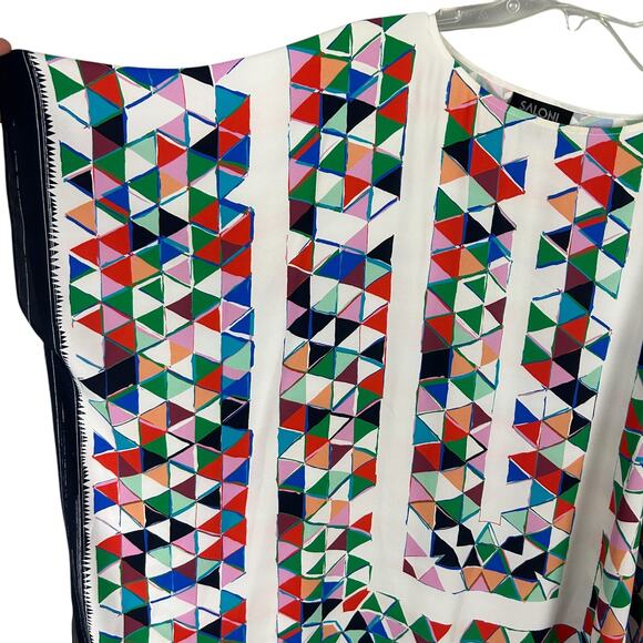 Saloni Geometric Patterned Kaftan Swim Cover One Size - Picture 3 of 6